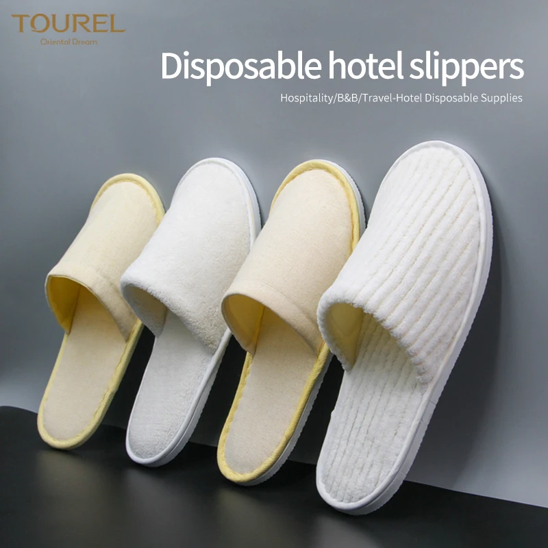 Beauty Hotel Woman Slipper Disposable Terry Towel Anti-slip Comfortable Velvet Quality Adult Sex Hotel Slippers
