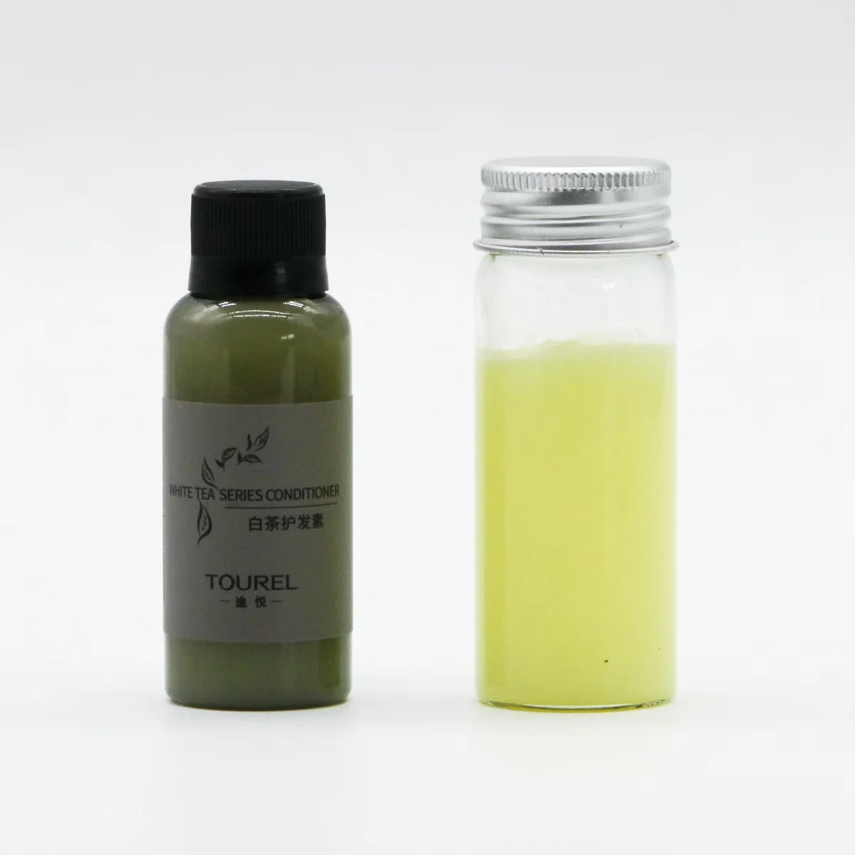 Hotel Supplies White Tea Fragrance Amenities Set 30g Disposable Shampoo Bath Gel Body Lotion Conditioner With Screw Cap