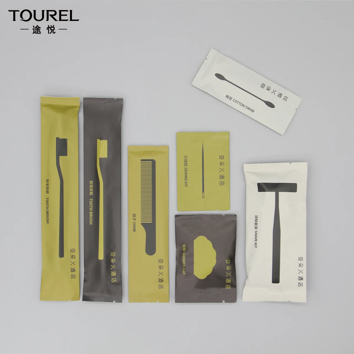 5-star Eco-friendly Hotel Amenities Dry Kit In Kraft Paper Guests' Essentials