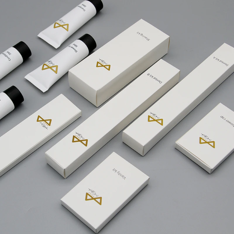 Set de Amenidades de Baño Desechables para Hotel 5 Estrellas con Logo Personalizado, Ideal para Viajes, Incluye Pasta de Dientes, Artículos de Tocador para Habitaciones de Huéspedes con Logo