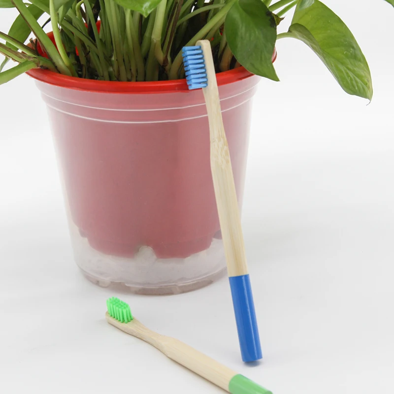 100% Natural Biodegradable Organic Eco-friendly Bamboo Toothbrush Soft Nylon Charcoal Customizable Logo Disposable For Home