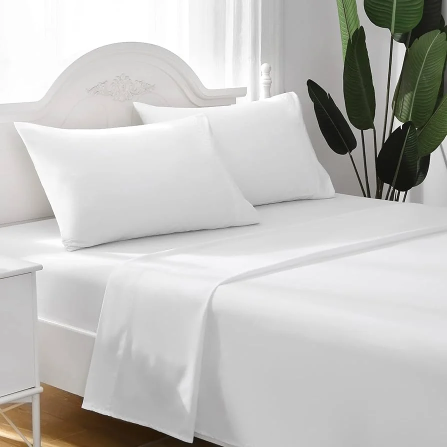 Juego de Sábanas de Lujo para Hotel 5 Estrellas 100% Algodón, Juego de Ropa de Cama de Algodón Egipcio con Almohadas