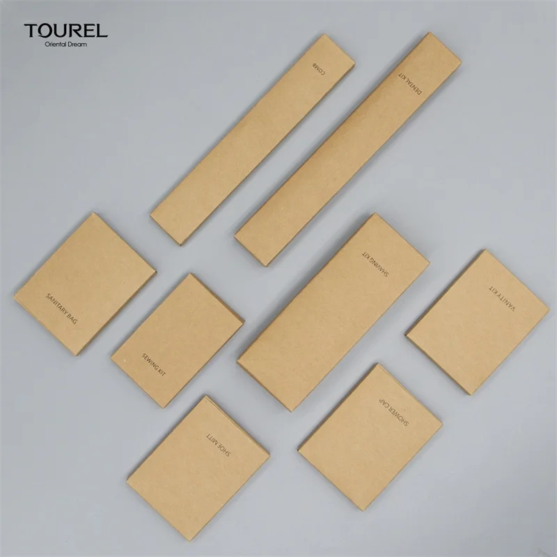 Amenidades para casa de huéspedes, empaque de sobre biodegradable para amenidades, caja de amenidades de hotel de bambú ecológica