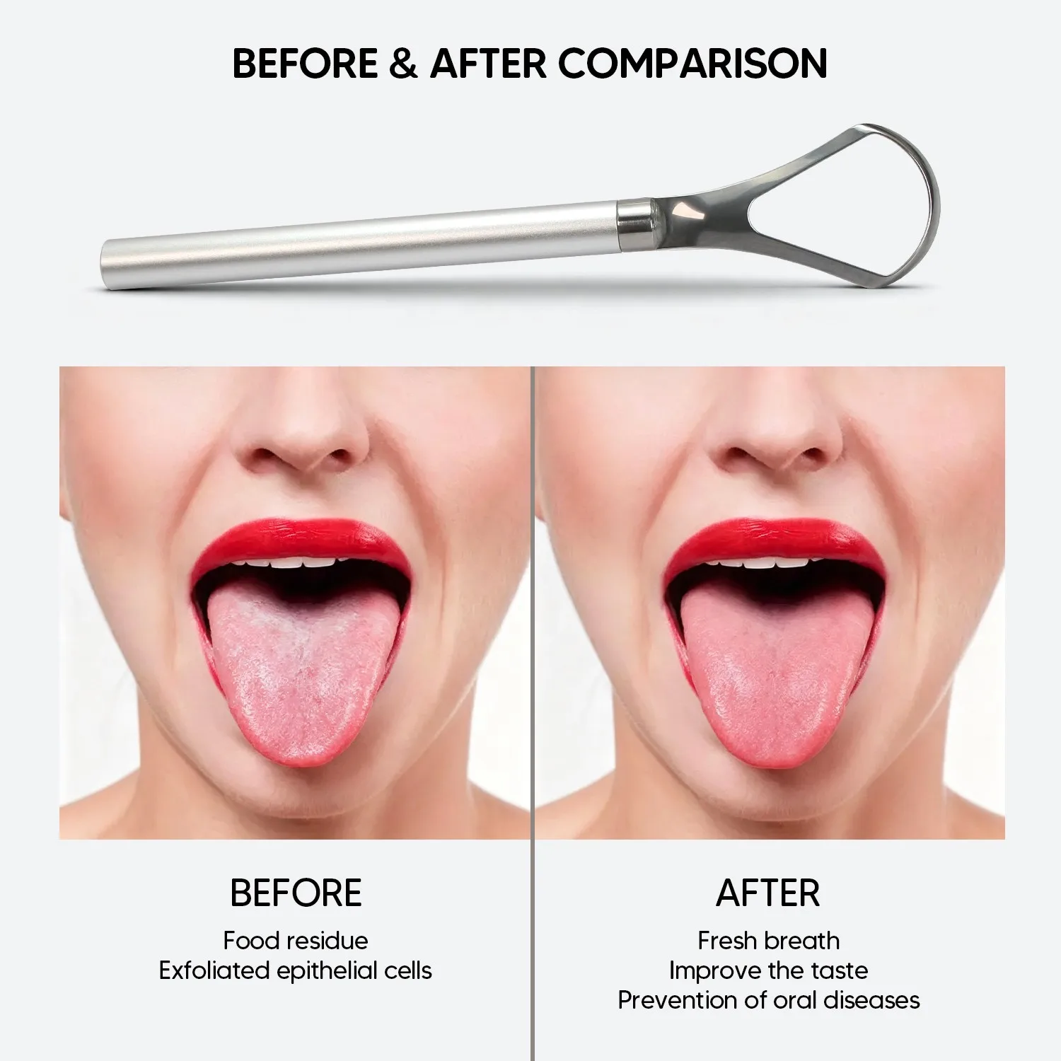 Cepillo de dientes de bambú desmontable con raspador de lengua de acero inoxidable Kit de higiene bucal ecológico para limpieza bucal diaria