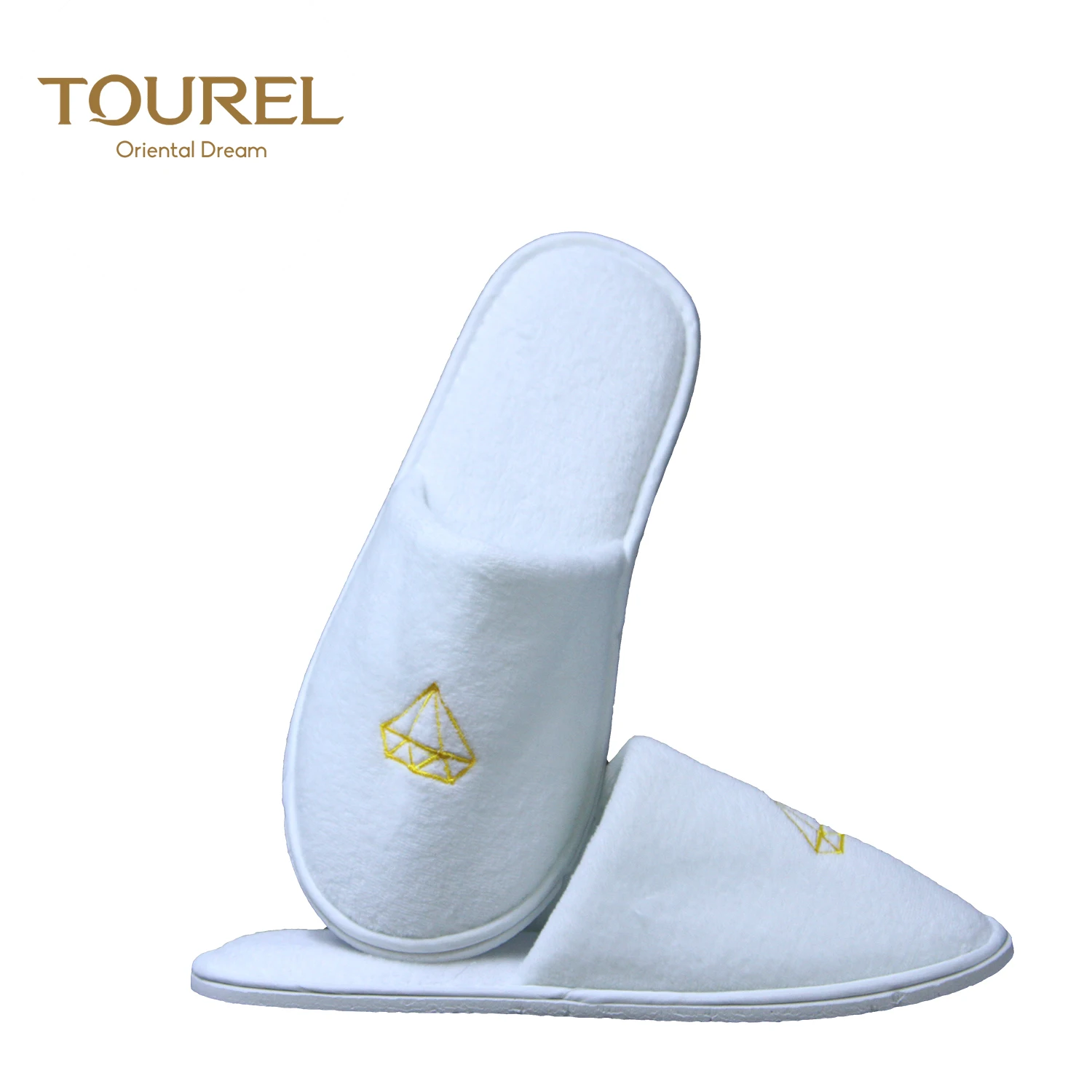 Pantufla de Hotel Desechable de Algodón y Terciopelo a Bajo Precio, Suave y Personalizada con Característica Reciclable