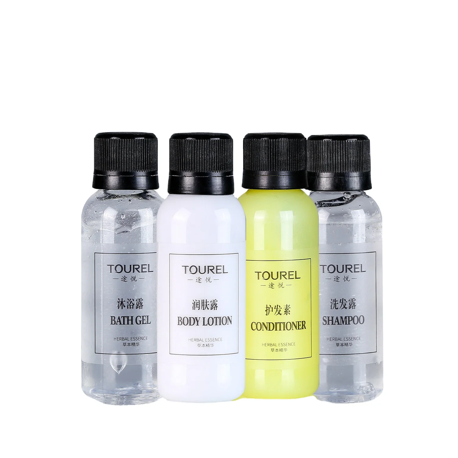 ขวด PE ขนาด 30ml ระดับหรู สำหรับชุดอุปกรณ์ทำความสะอาดโรงแรม แชมพูและครีมนวด สำหรับโรงแรมระดับดาว