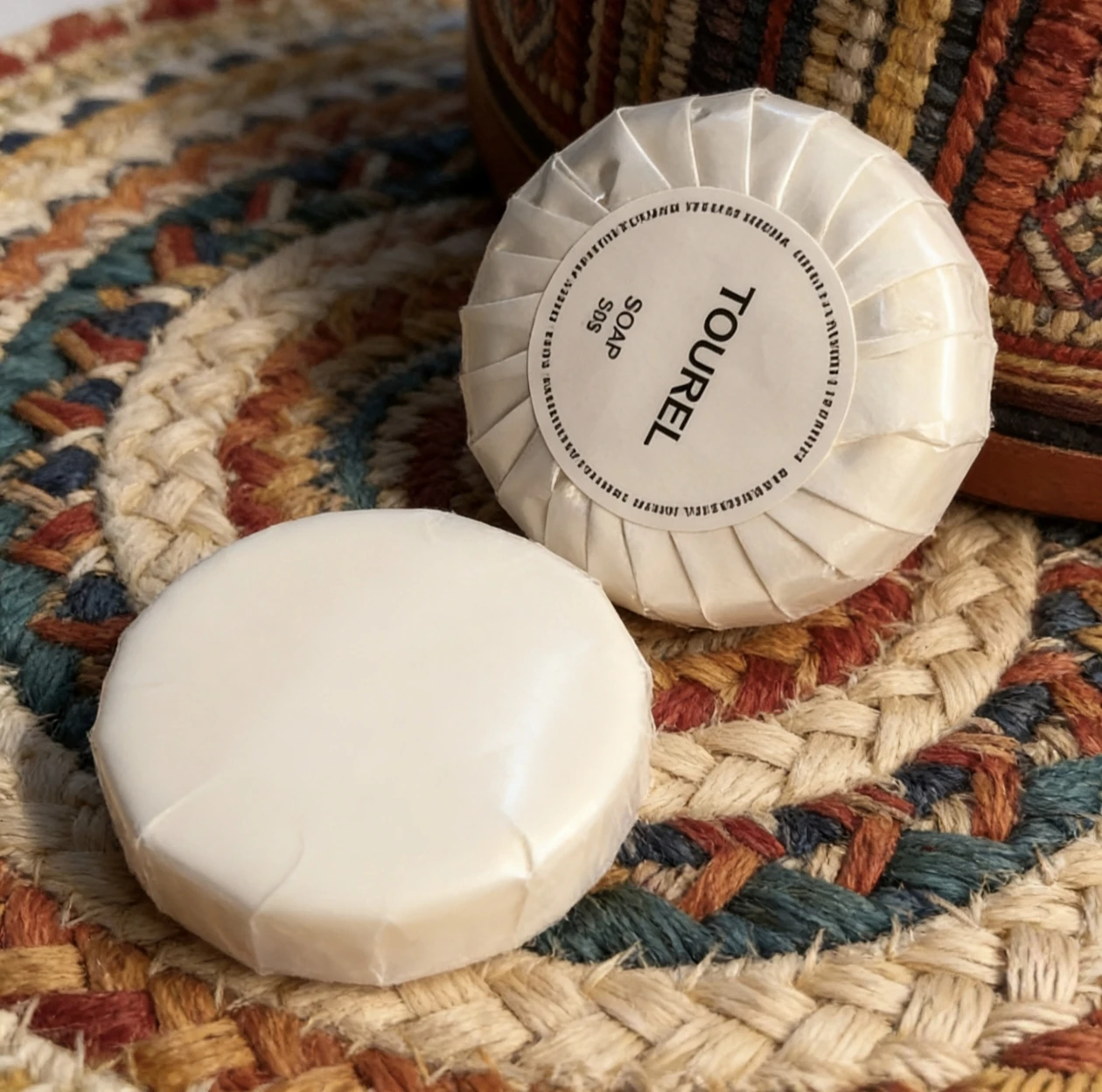 Jabón de baño ecológico certificado de 20 g, jabón de hotel de lujo con logotipo de hotel personalizado