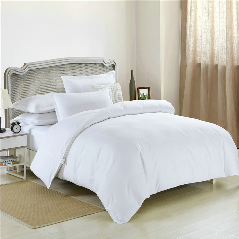 Free Sample 400-1000 Thread Count Woven Plain Comfort 1 Piece Luxury Duvet Cover 100% Combed Cotton Hotel Bed Sheet Set